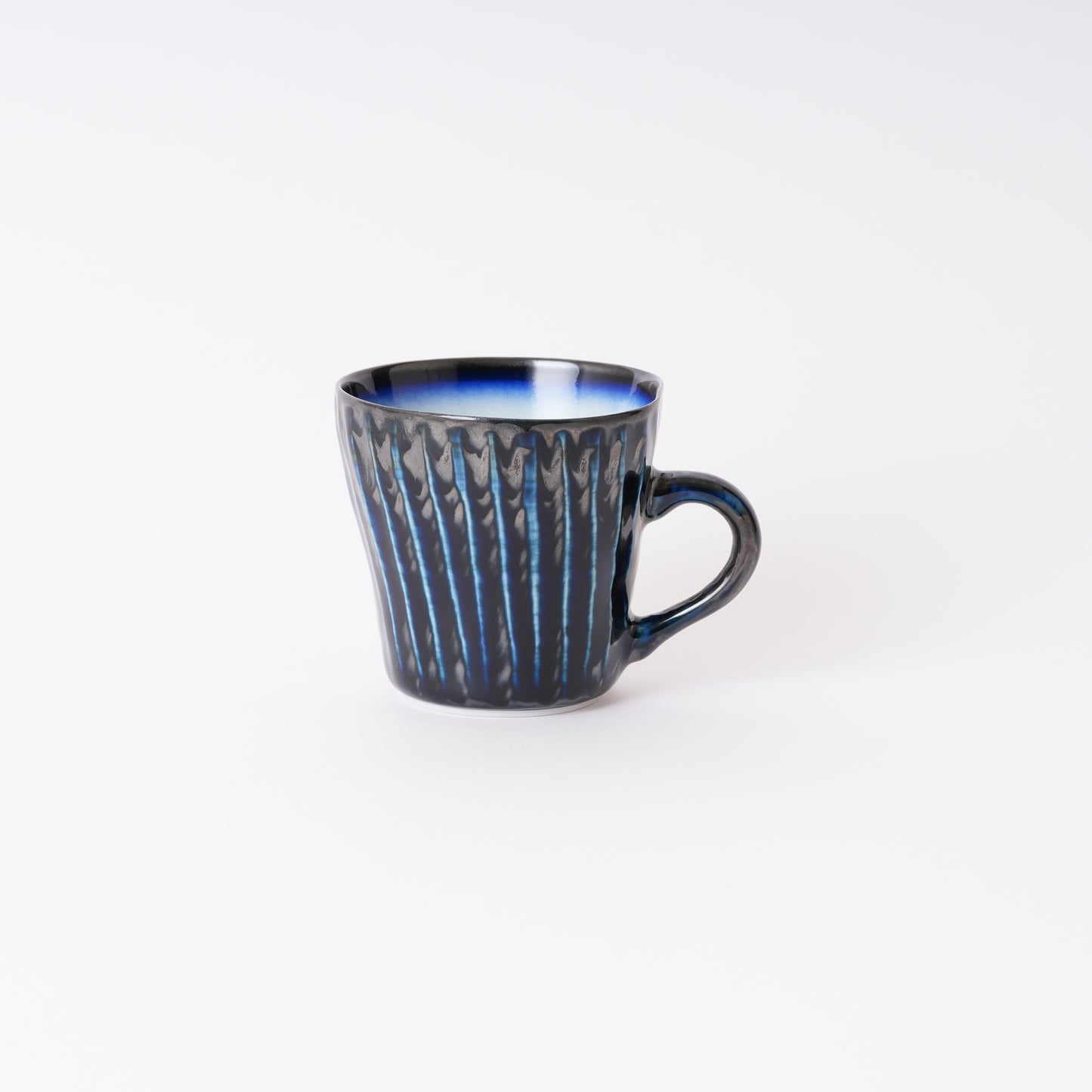 Fukuharu Oil-Drop Glaze Coffee Cups Set of 2 (Tenmokuyū, Kakewake, Shinogi)