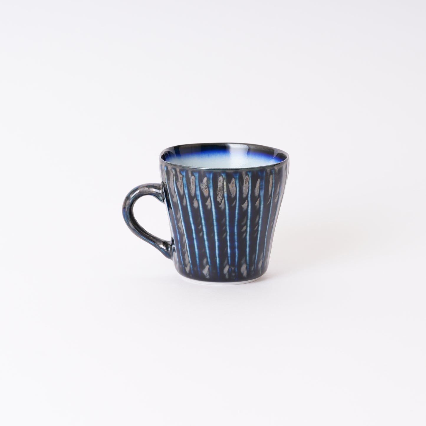 Fukuharu Oil-Drop Glaze Coffee Cups Set of 2 (Tenmokuyū, Kakewake, Shinogi)