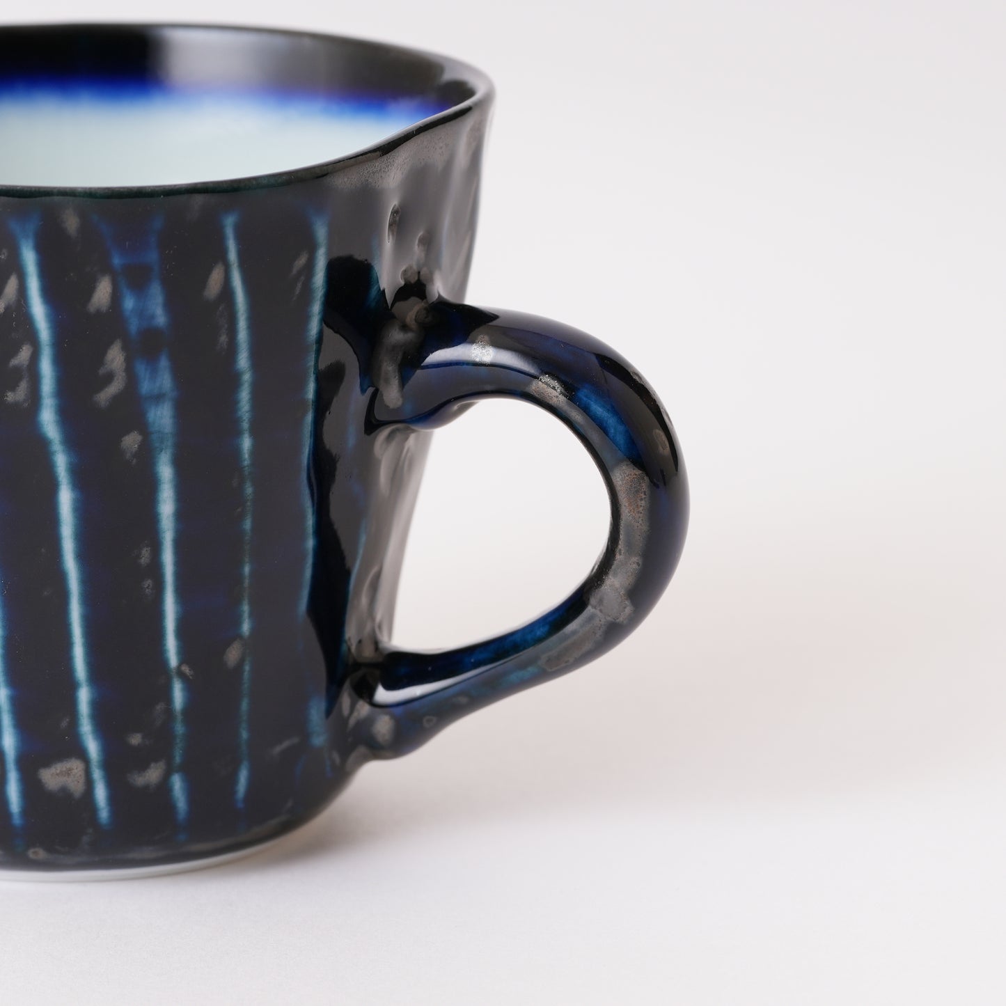 Fukuharu Oil-Drop Glaze Coffee Cups Set of 2 (Tenmokuyū, Kakewake, Shinogi)