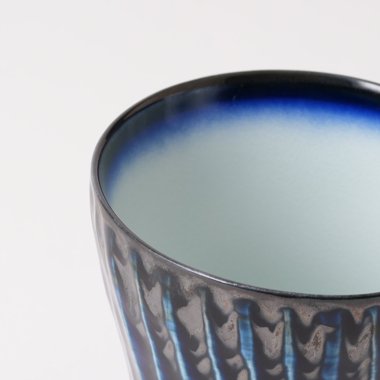 Fukuharu Oil-Drop Glaze Coffee Cups Set of 2 (Tenmokuyū, Kakewake, Shinogi)