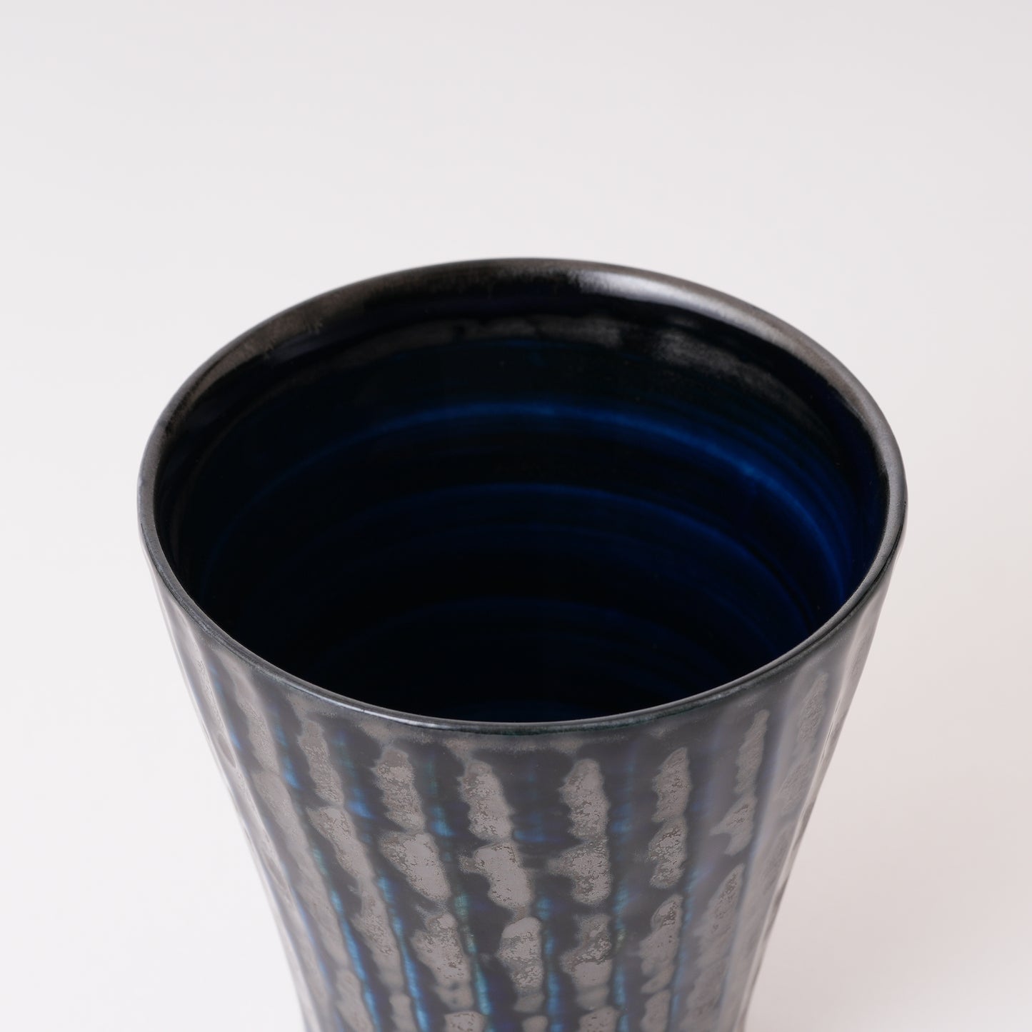 Fukuharu Oil-Drop Glaze Beer Cups Set of 2 (Tenmokuyū, Shinogi)