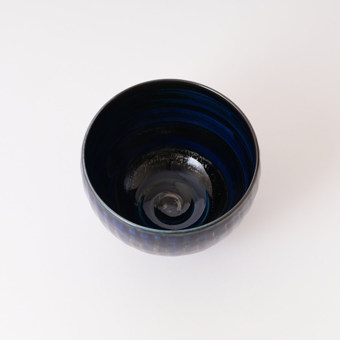 【焼野工房福春】天目釉 カフェオレボウル しのぎ