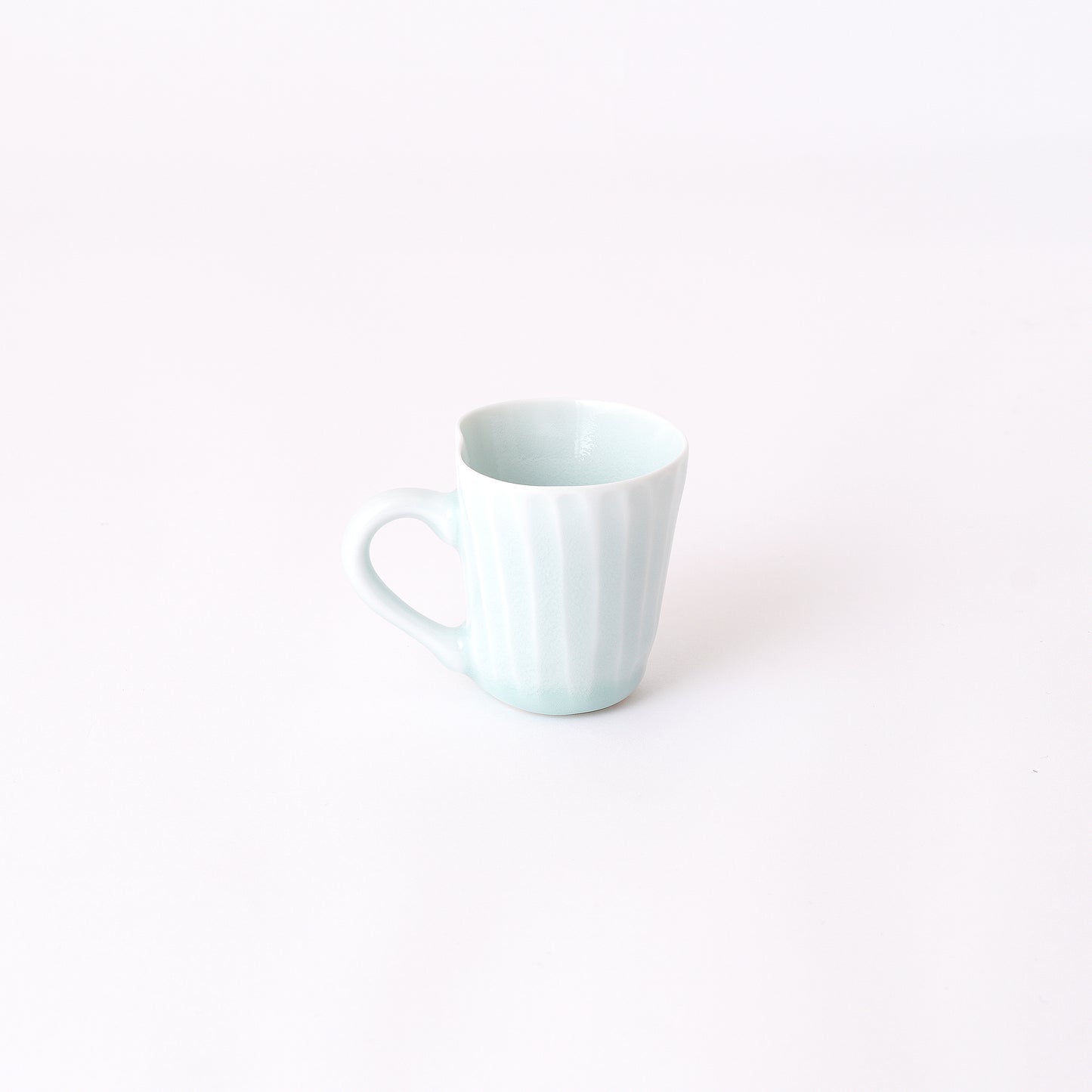 Fukuharu Seihakuji Ridged Demitasse set of 2 (Shinogi)
