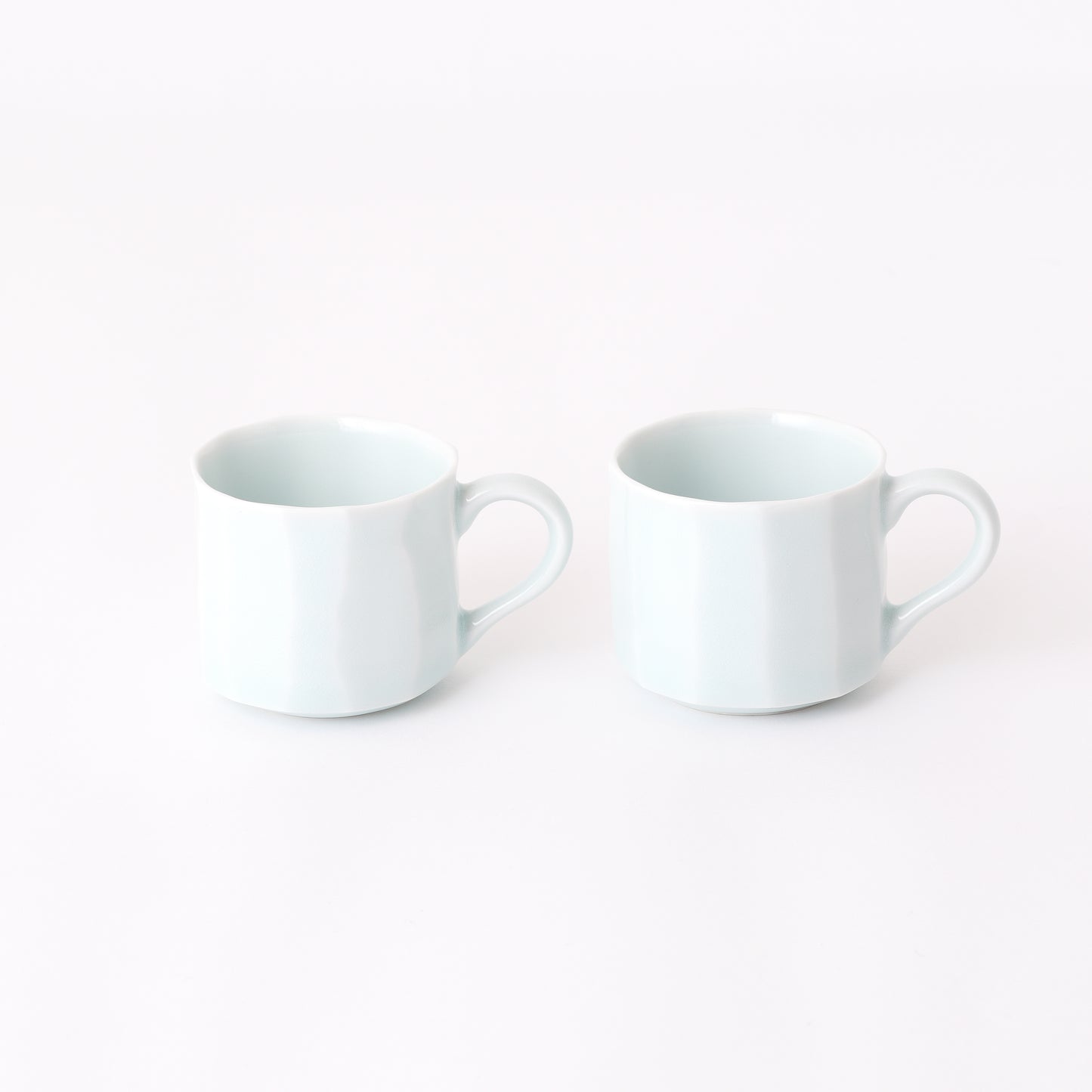 Fukuharu Seihakuji Chamfered Demitasse Set of 2 (Mentori)