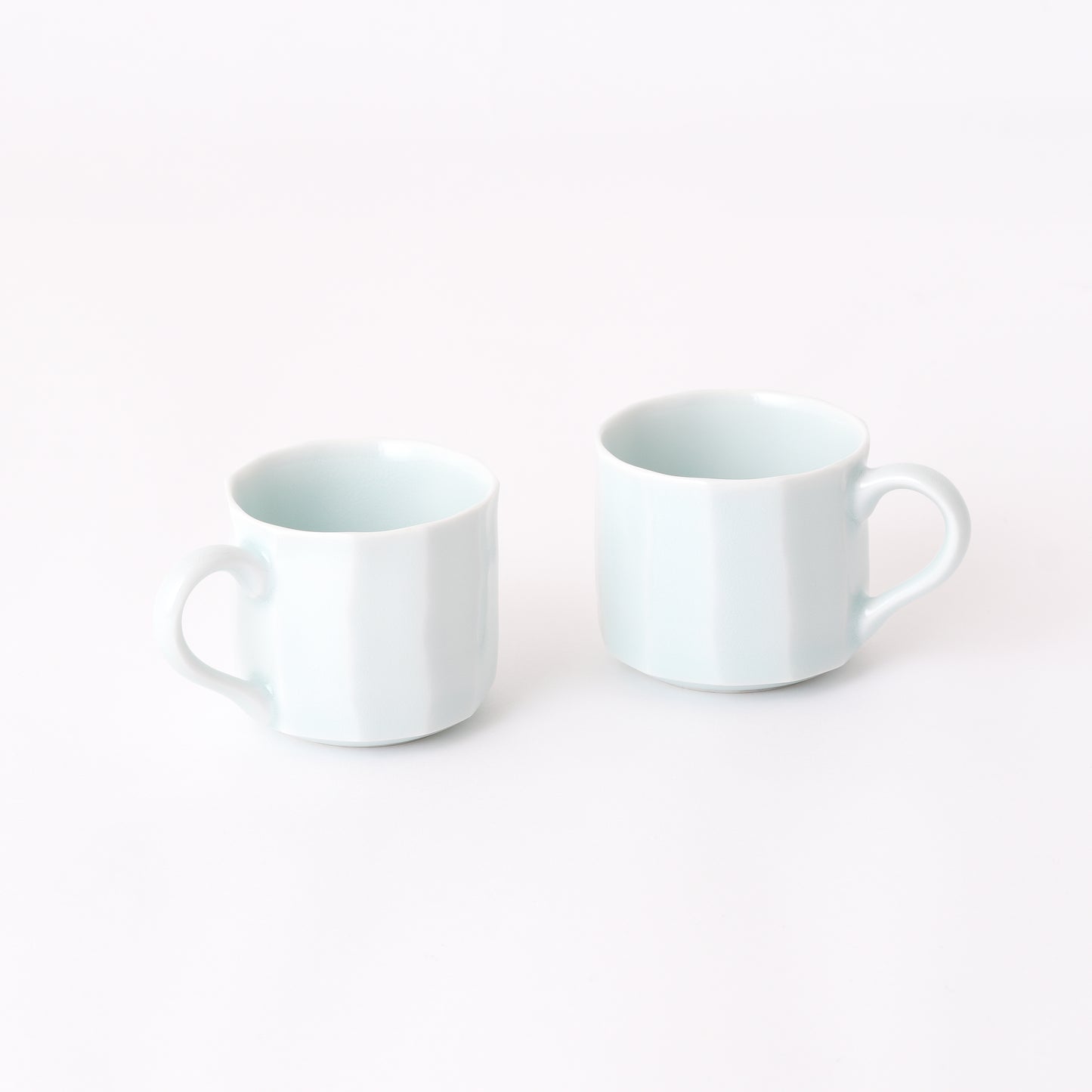 Fukuharu Seihakuji Chamfered Demitasse Set of 2 (Mentori)