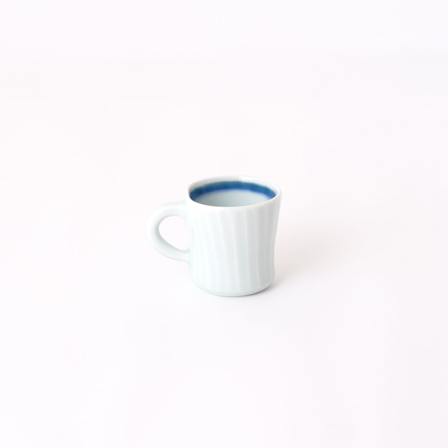 Fukuharu Seihakuji Ridged Demitasse Set of 2 (Shinogi)