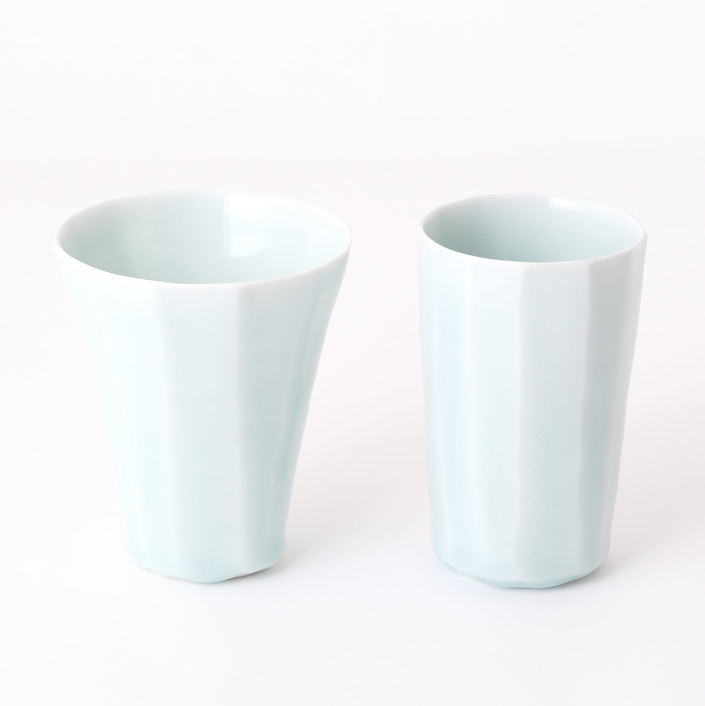 Fukuharu Seihakuji Chamfered Beer Cups Set of 2 (Mentori)