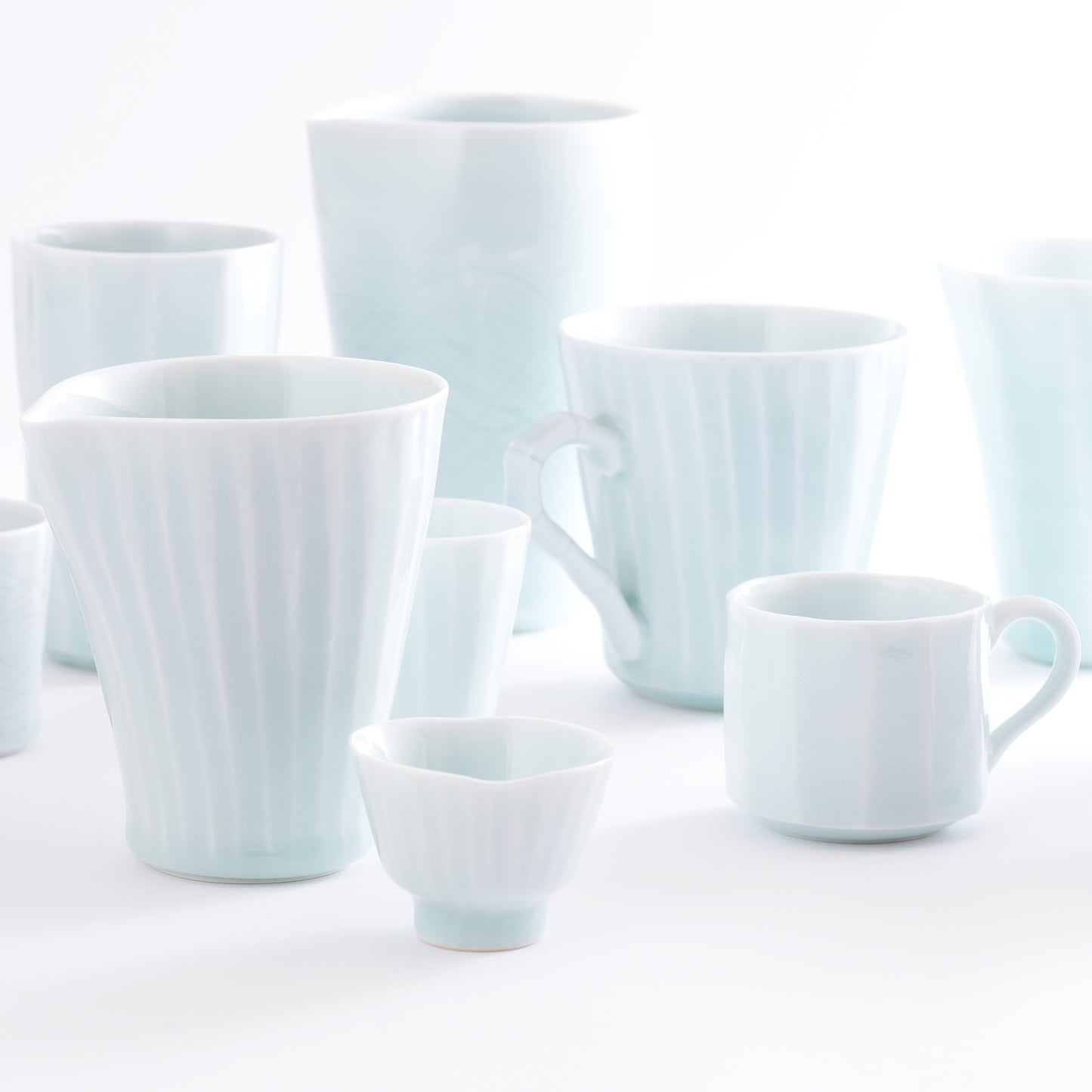 Fukuharu Seihakuji Chamfered Demitasse Set of 2 (Mentori)