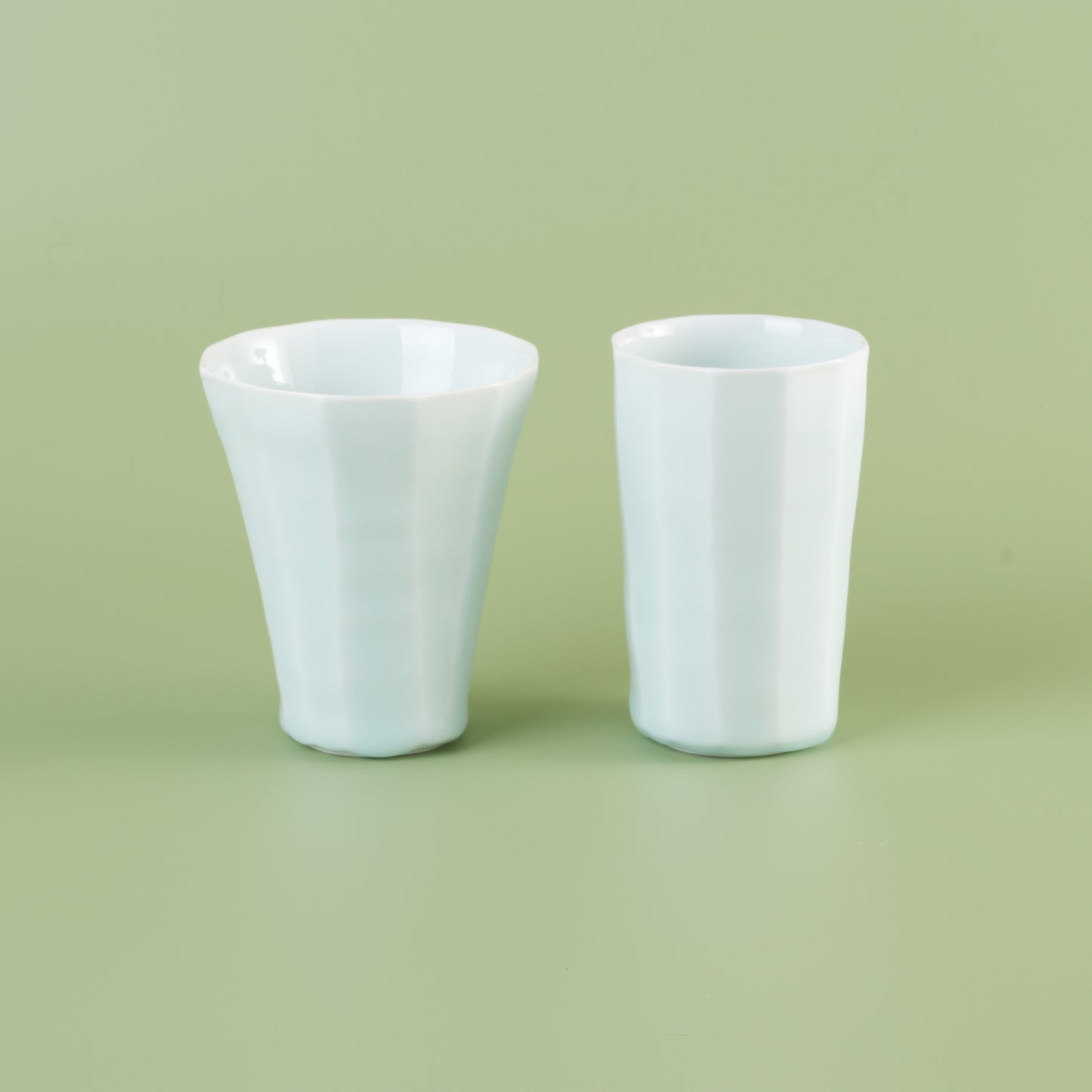 Fukuharu Seihakuji Chamfered Beer Cups Set of 2 (Mentori)