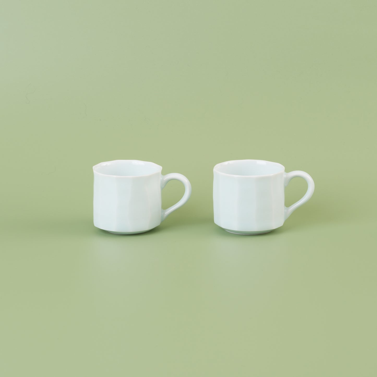 Fukuharu Seihakuji Chamfered Demitasse Set of 2 (Mentori)