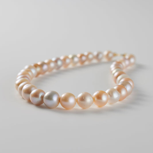 【Lake Biwa Pearls】Large round pearl necklace 003