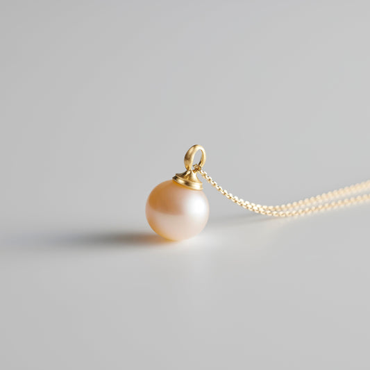 【Lake Biwa Pearls】Pendant Top Round 005