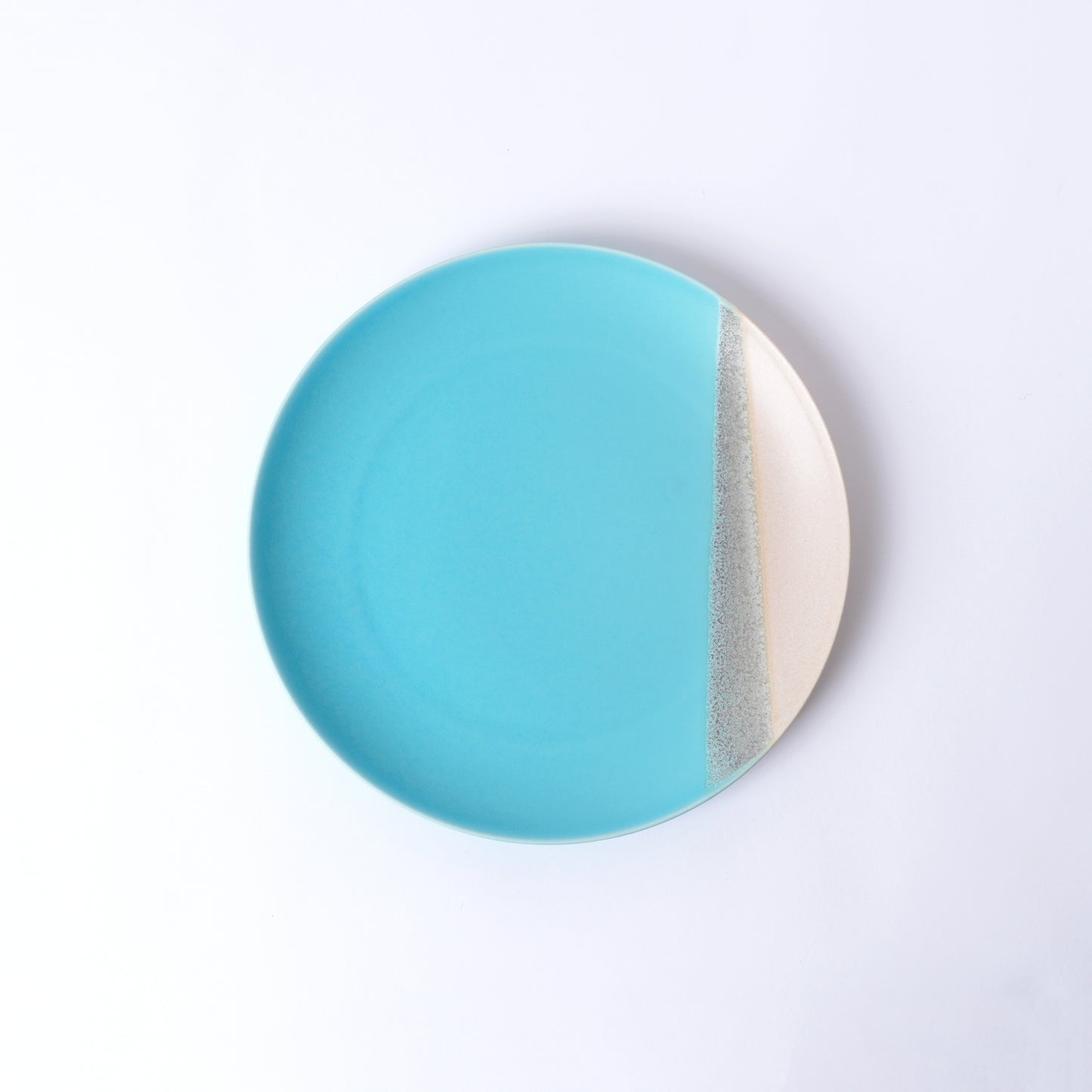 Kōshun Kiln Scenery Plates Medium set of 4 - Turquoise Blue